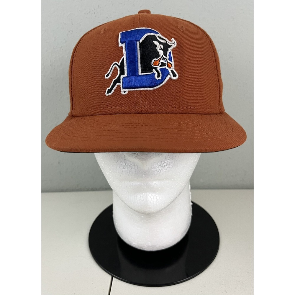 Durham Bulls Minor League Baseball Cap Orange New Era 59Fifty Fitted 7 1/4
